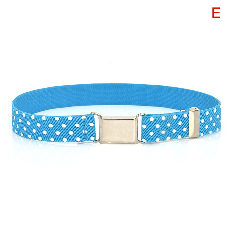 Justerbare børn unisex lærred bælter drenge piger elastisk bælte alu spænde longe 55 cmx 2.5cm