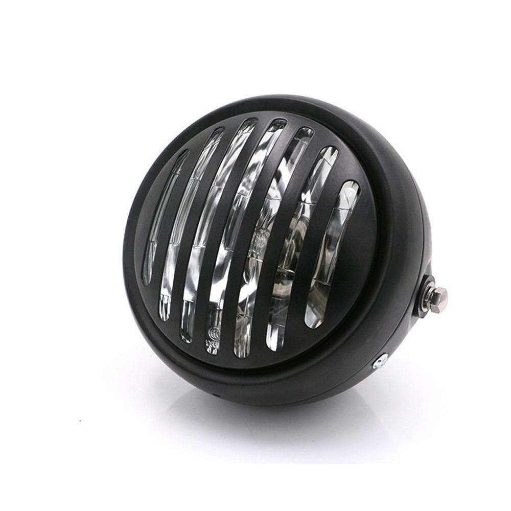 DC 12V motocykl grill reflektor z Bracktes motocykl retro reflektory silnik Moto skuter klasyczny przednie światła okrągła lampa: styl 2