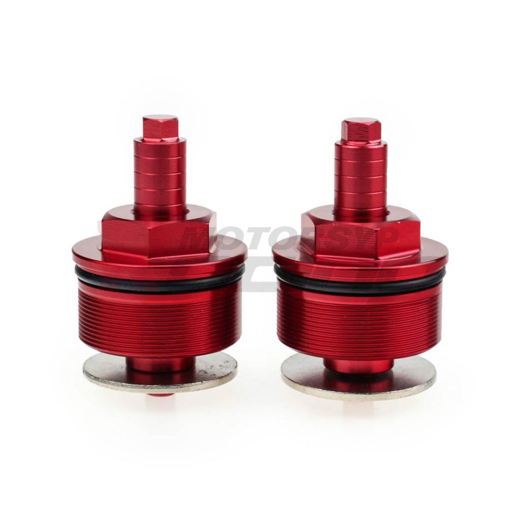 Preload Front Fork Caps For Honda CB400 SUPER BOLD OR 2005 NC42 51450-MCE-781 41mm Adjustable Fork Bolt 2006 2007: Red
