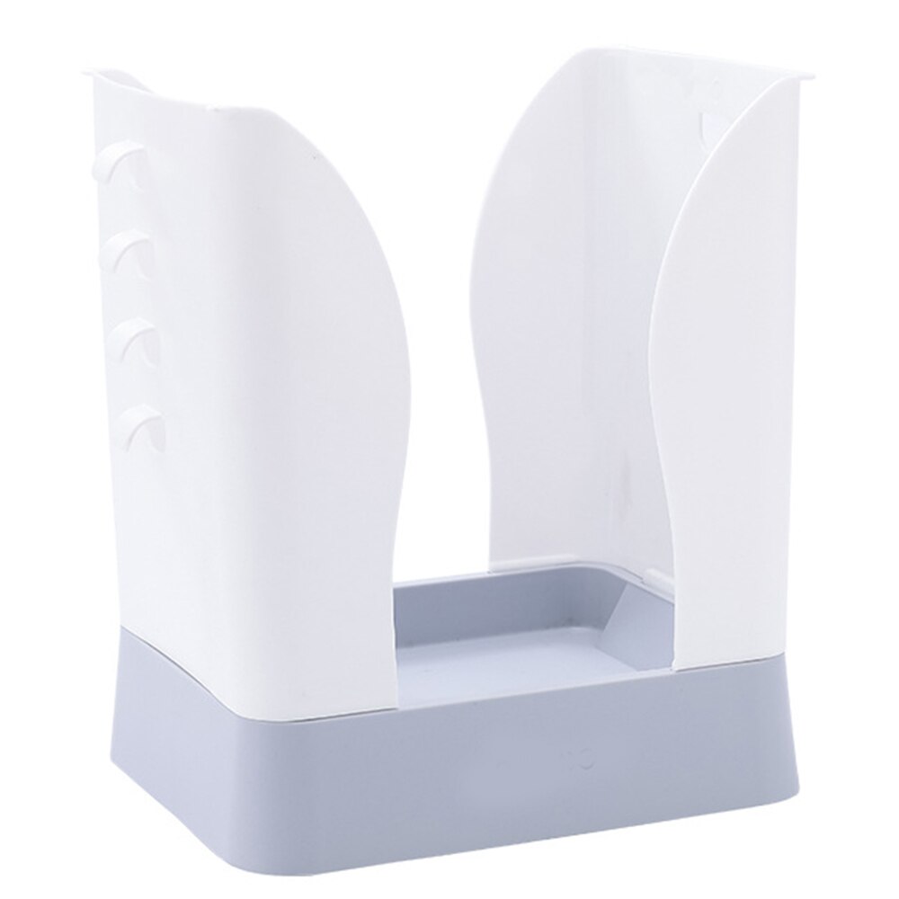 Kitchen Trash Bin Adjustable Rubbish Garbage Bucket For Home Office Living Room Car Household Dustbin Trash Can Container: White gray