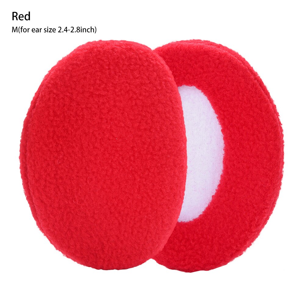 Nowe bezpasmowe nauszniki nauszniki z polaru grube zimowe nauszniki zimna pogoda przenośne nauszniki dla kobiet mężczyzn: Red M