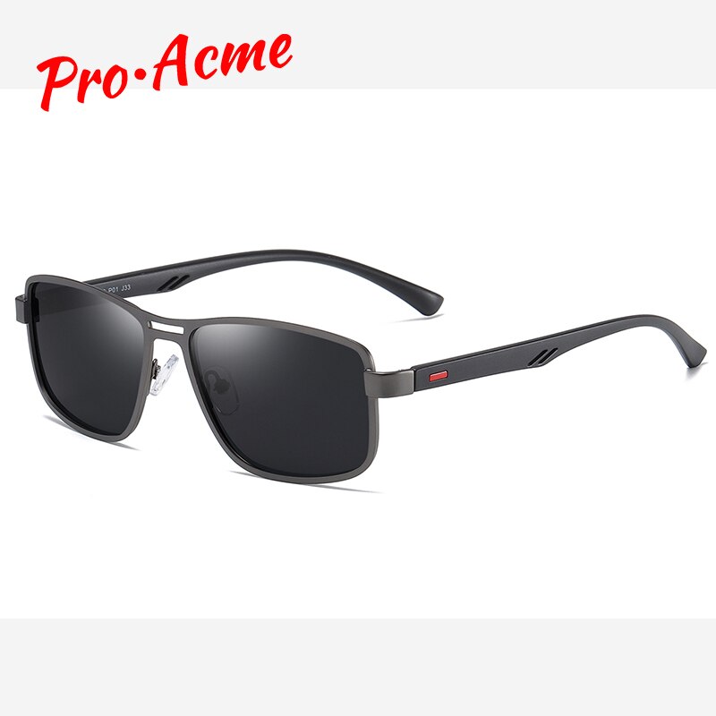 Pro Acme Sunglasses Men Polarized Square Metal Frame Male Sun Glasses Driving Fishing Eyewear zonnebril heren PA1323