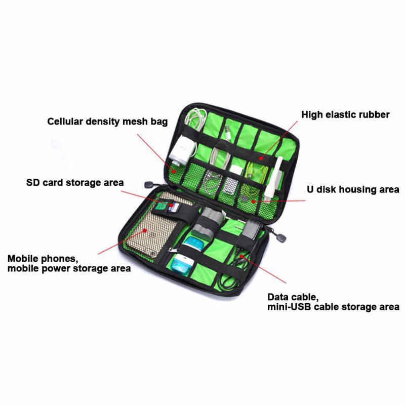 Gadget Cable Organizer Storage Bag Travel Electronic Accessories Storage Bag Case USB Charger Power Bank Holder Digitals Kit Bag