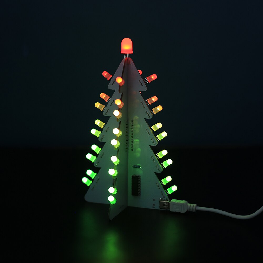 Mini Usb Diy Kit Rgb Flash Led Circuit Led Module Led-lampjes Pixel Led Kleurrijke Kerstbomen Led Kit pixel Led Pixel