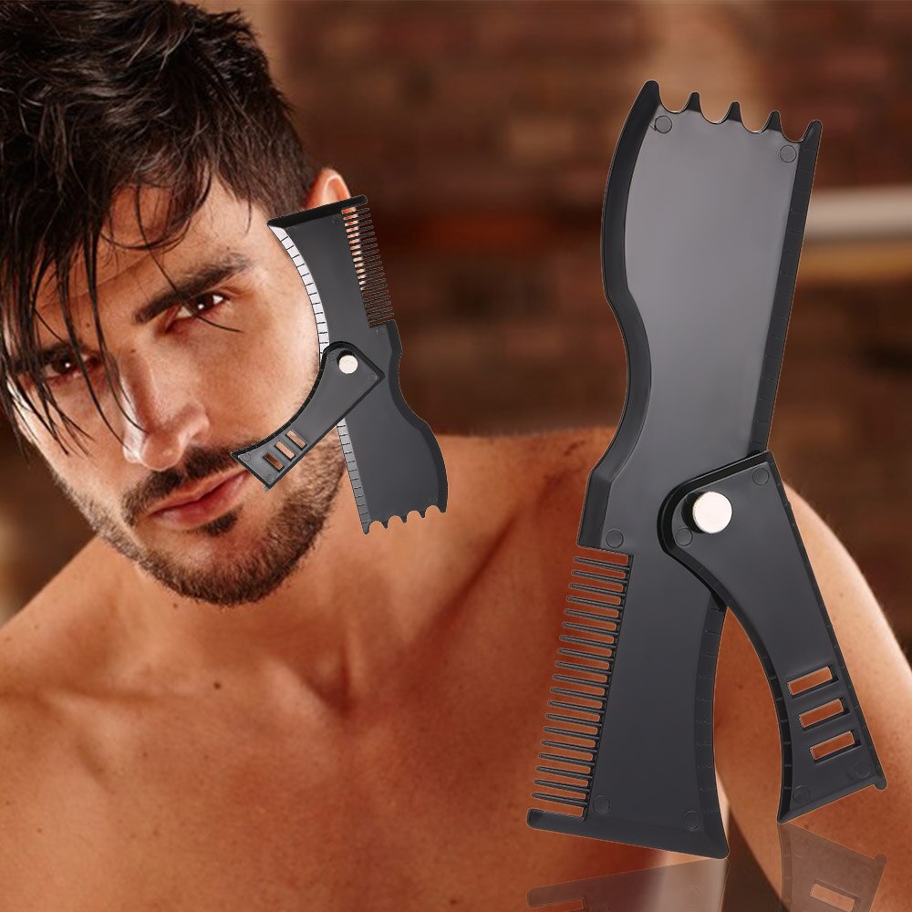 Beard Shaper 360° Beard Styling Shaping Template Baber Tool Rotary Beard Shaping and Styling Template Comb Tool