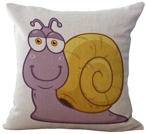 Karikatur Hirsch Biene Vogel Fische Hals Körper Kissenbezug Leinen Bett Kissen Abdeckung Couch Sitz Kissen Werfen Kissen Hause Dekoration: Pflaume