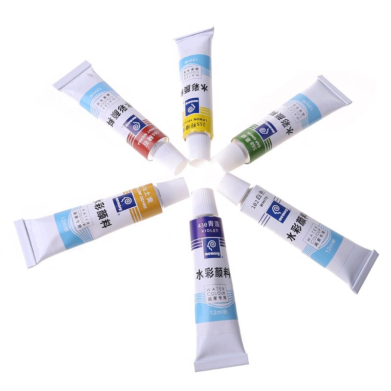 12Ml 12/24 Kleuren Professionele Verf Buizen Tekening Schilderij Aquarel Pigment Set Kunstenaar Art Supplies