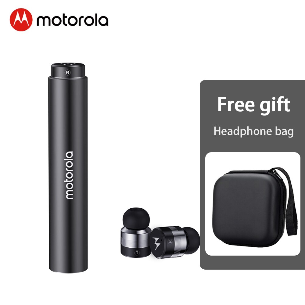 Motorola VerveBuds 300 Wireless Bluetooth Earphone In-Ear Mini Sports Headphones For Apple Samsung Huawei Phone VerveBuds300: Black with case