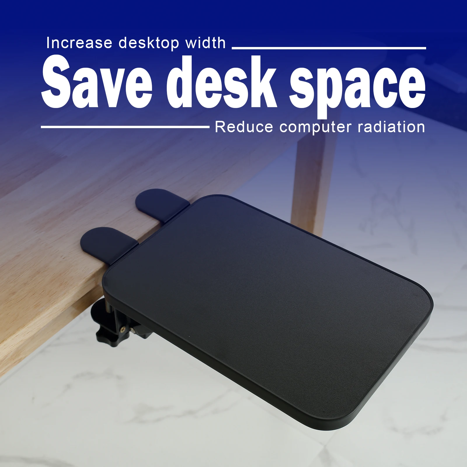 Adjustable Desk Extender Holder Computer Keyboard Tray Foldable Table Mount Arm Wrist Rest Shelf for Desk Home and Office