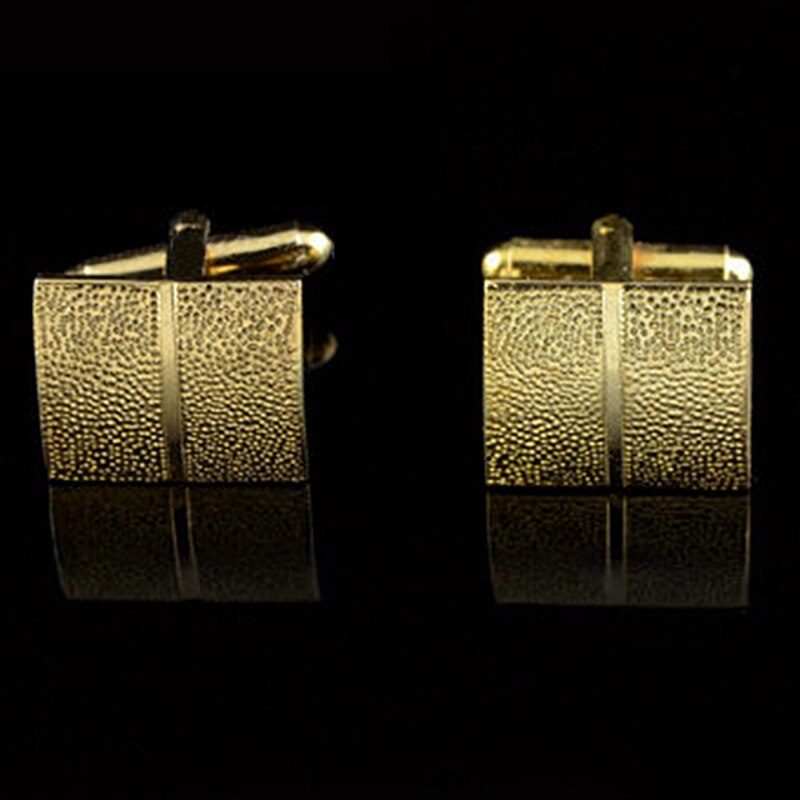 Gold Plating Tie Clip and Cufflink Set for Men Classic Meter Tie Clips Cufflinks Sets Nickel Plating Collar Pin Jewelry