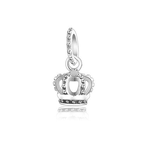 100% 925 Sterling Silver Crown Elephant Heart Shaped Rabbit Castle Tower Women Charm DIY Dangle: 2017