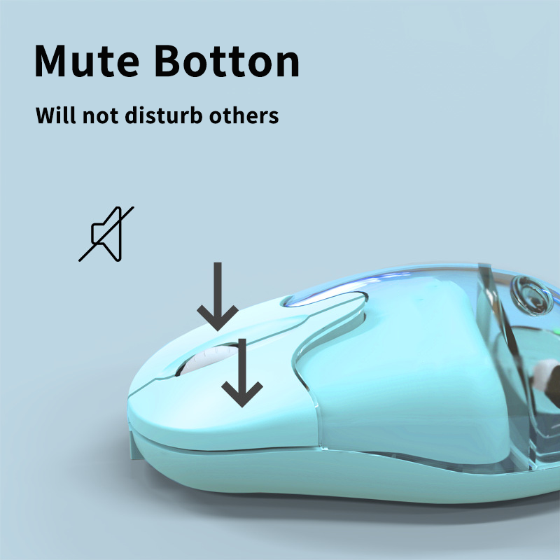 Mouse wireless dual-mode Mouse cablato Mause Design creativo Bambola galleggiante Pulsante muto ricaricabile Bellissimi mouse Uso ufficio Ergonomia