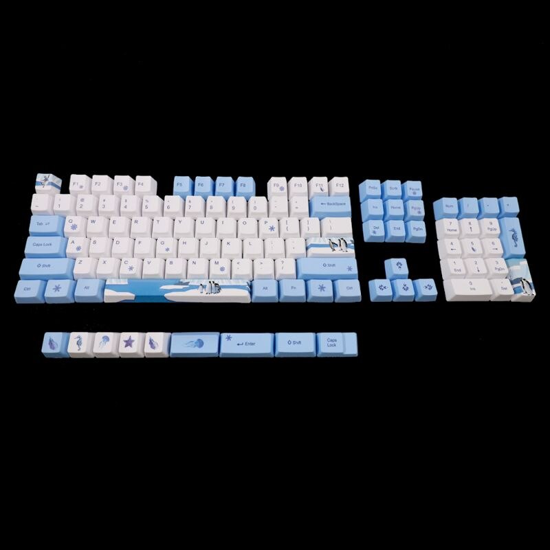 Teclas para Teclado mecánico de flor de cerezo PBT, teclas con sublimación de tinta
