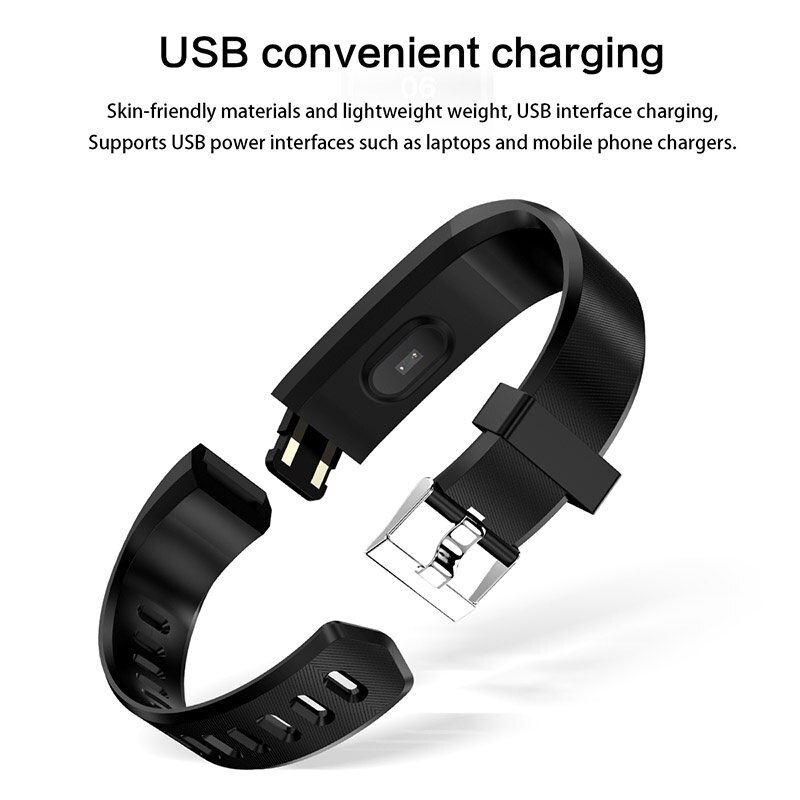 ID115 Plus pulsera inteligente deporte Bluetooth pulsera con supervisión de frecuencia cardiaca ver Actividad Fitness banda inteligente