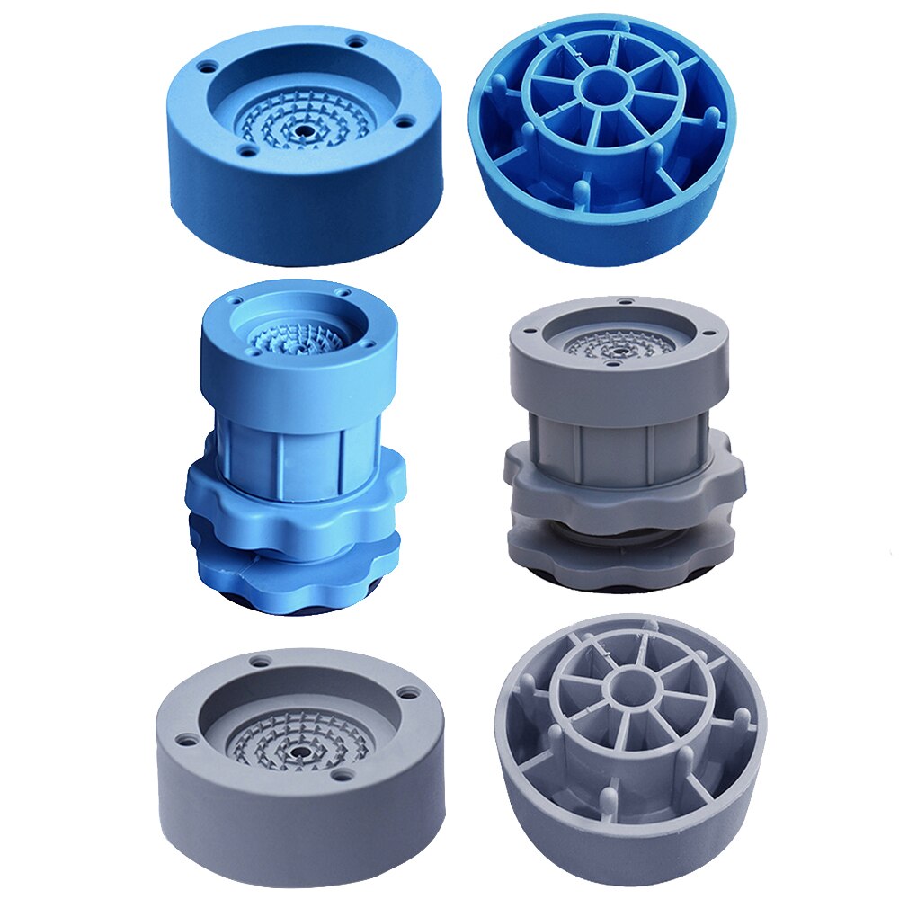 4PCS Anti Vibration Mats for Washing Machine Rubber Mat Support Machine Dryer Rubber Pad Adjustable Non-Slip Pad Floor Protector