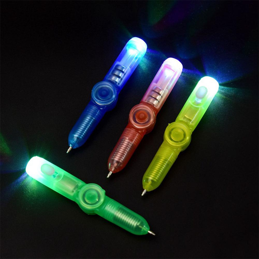 Adeeing Spinning Pen LED Colourful Luminous Spinning Pen Rolling Pen Ball Point Pen Learning Office Supplies Random Color r60