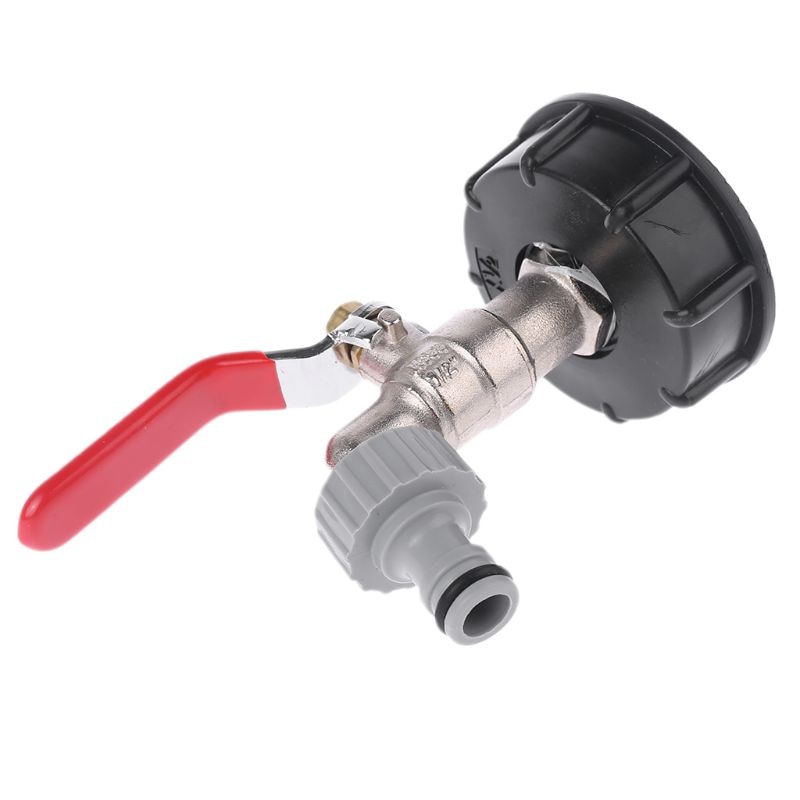 IBC Tank Adapter TANK DRAIN ADAPTER S60X6 To Brass Garden Tap With 1/2" Hose Fitting Oil Fuel Water
