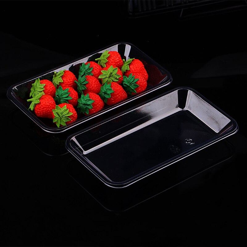 Misource 50 Stuks 2518 # Platte Bodem Verpakking Fruit Display Plastic Trays Voor Groente: Default Title