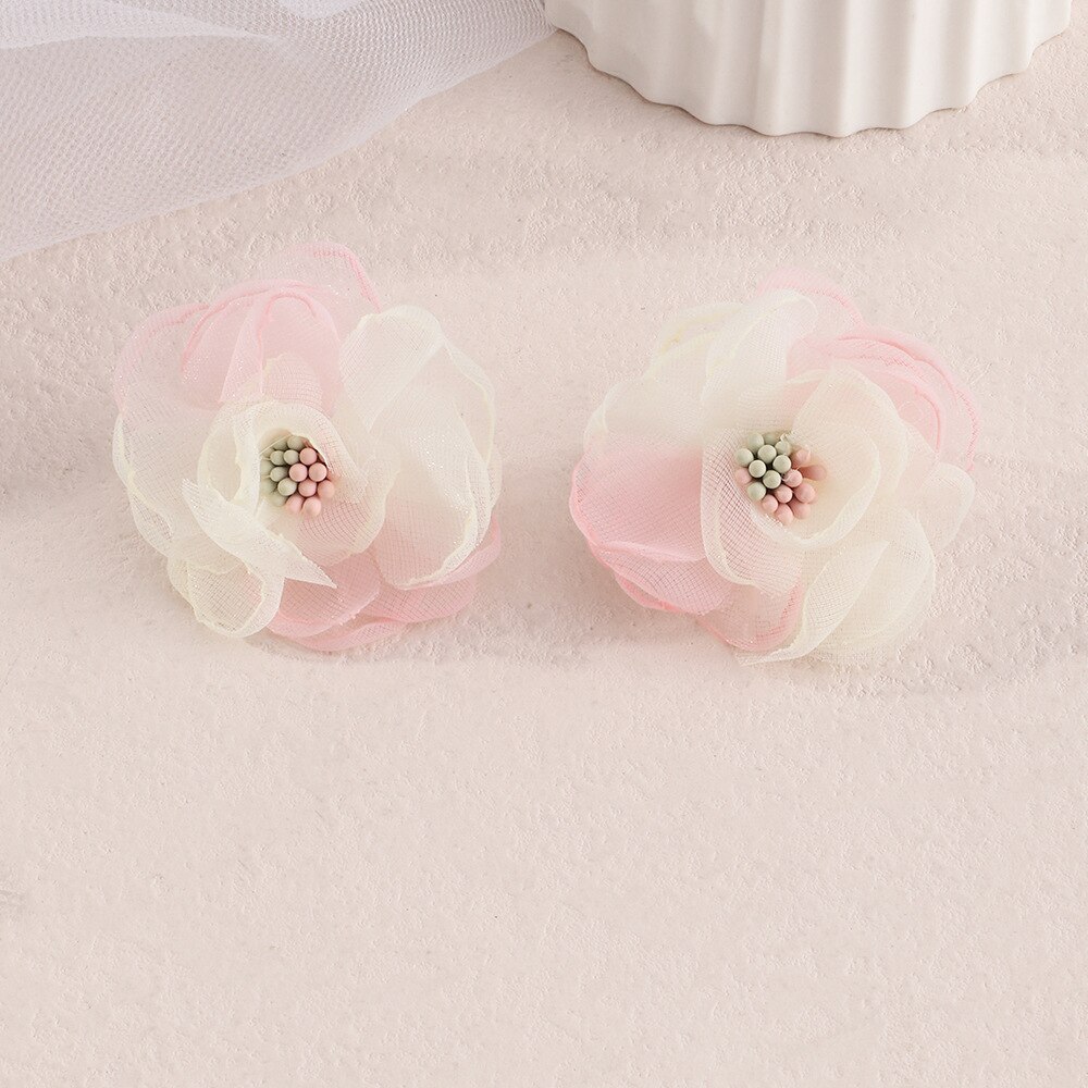 Neue Blume Ohrringe Frühling Sommer Super Gebühr Reise Hochzeit Polyester Blumen- Zucht Ohrringe Schmuck Für Frauen Mädchen: EZ4151fenbai