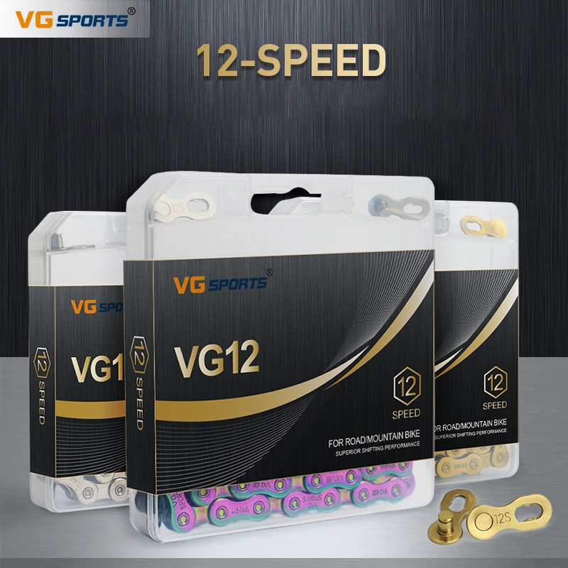 Vg Sport Fietsketting 12 Speed 116L/126L Silver Rainbow Titanium Half Hollow Ultralight 12 S Mountainbike Ketting onderdelen