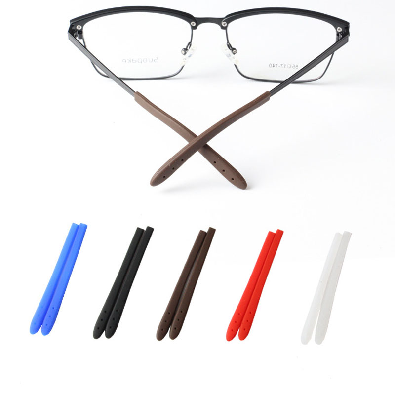 Soporte antideslizante para lentes de silicona, ganchos para la oreja, para gafas de sol, Protector de piernas, accesorios para gafas, 1 par