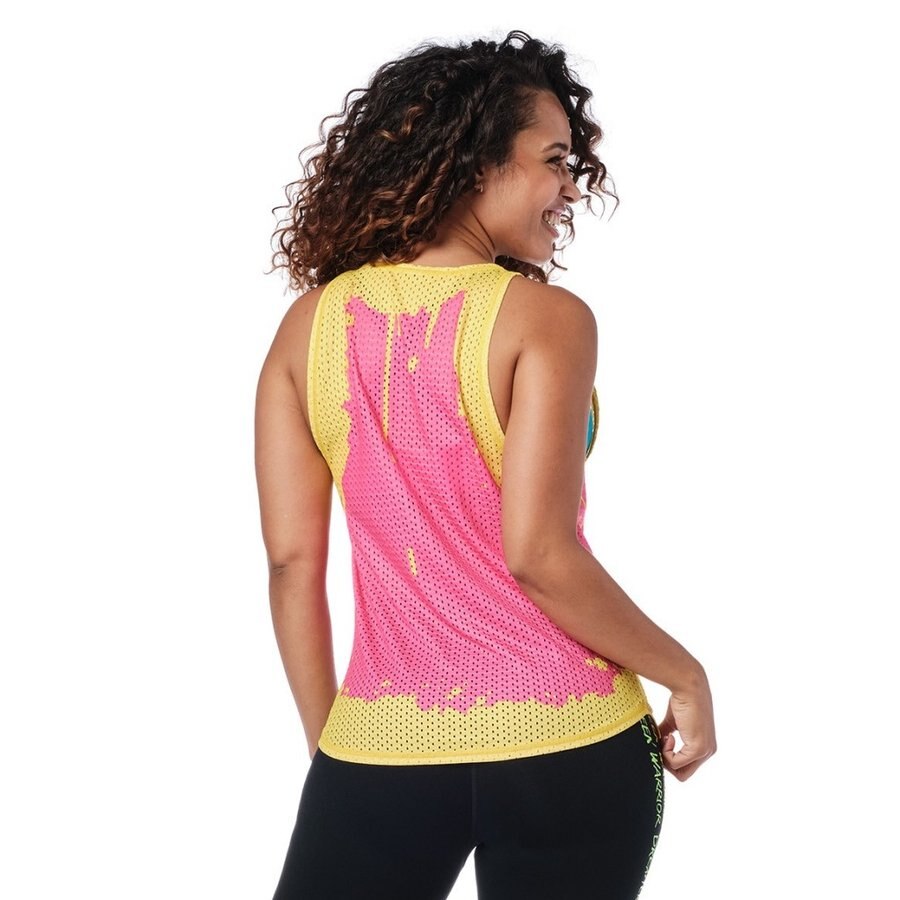 Yoga clothes Zumba dance clothes fitness summer aerobics clothes sports ladies yoga workout tops running vest T2129: Rose Red / XL