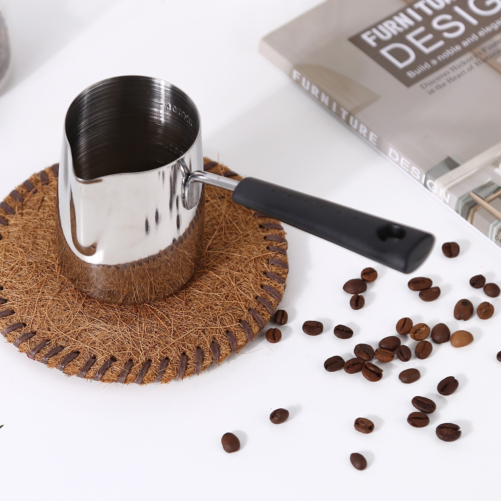 Practical Milk Frothing Pitcher Stainless Steel Coffee Pot Modern Style Unique Kitchen Accessories