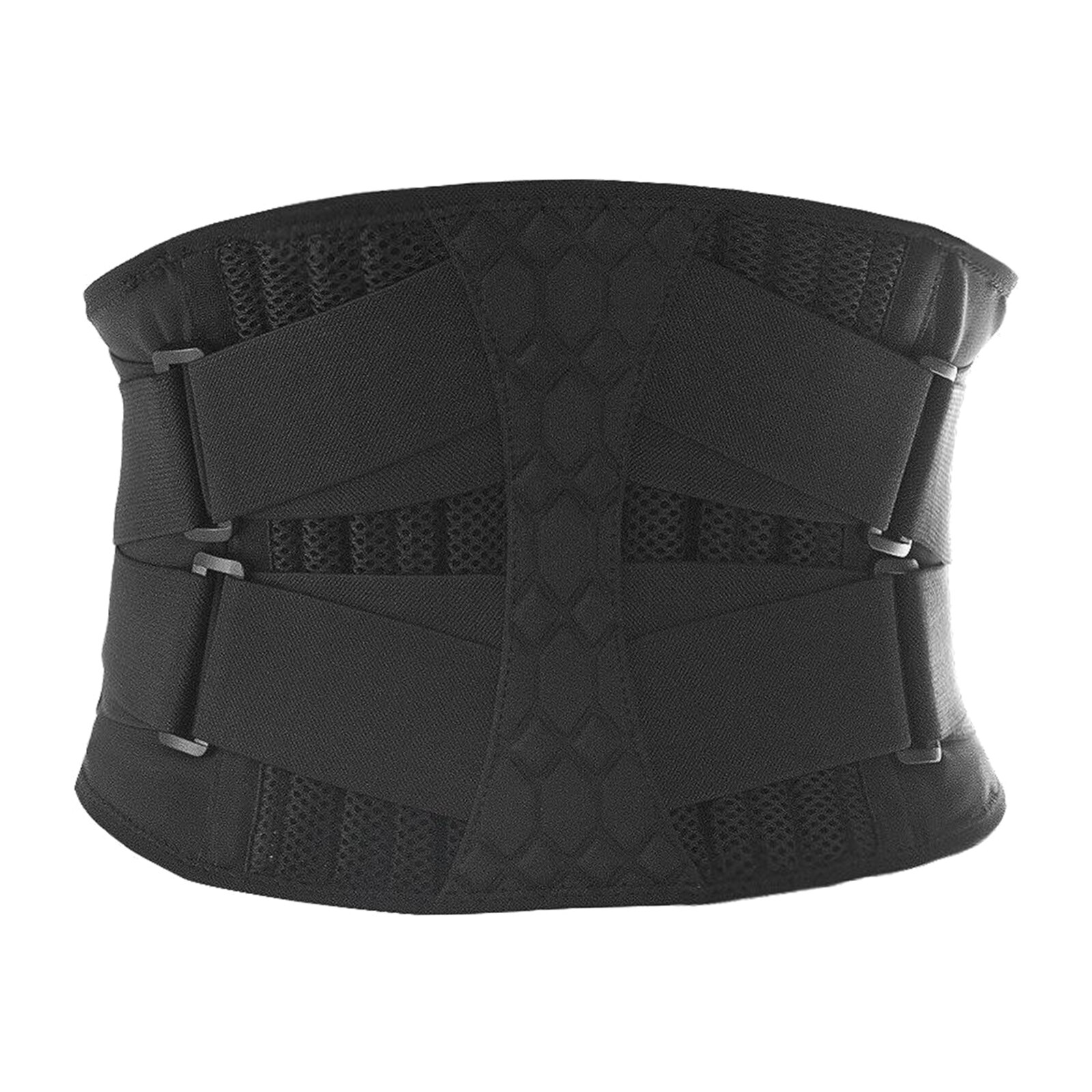 Back Support Brace with 10 Support Spring, 1 Steel Plate, Breathable Lumbar Support Belt, Double Compression Adjustment Belt