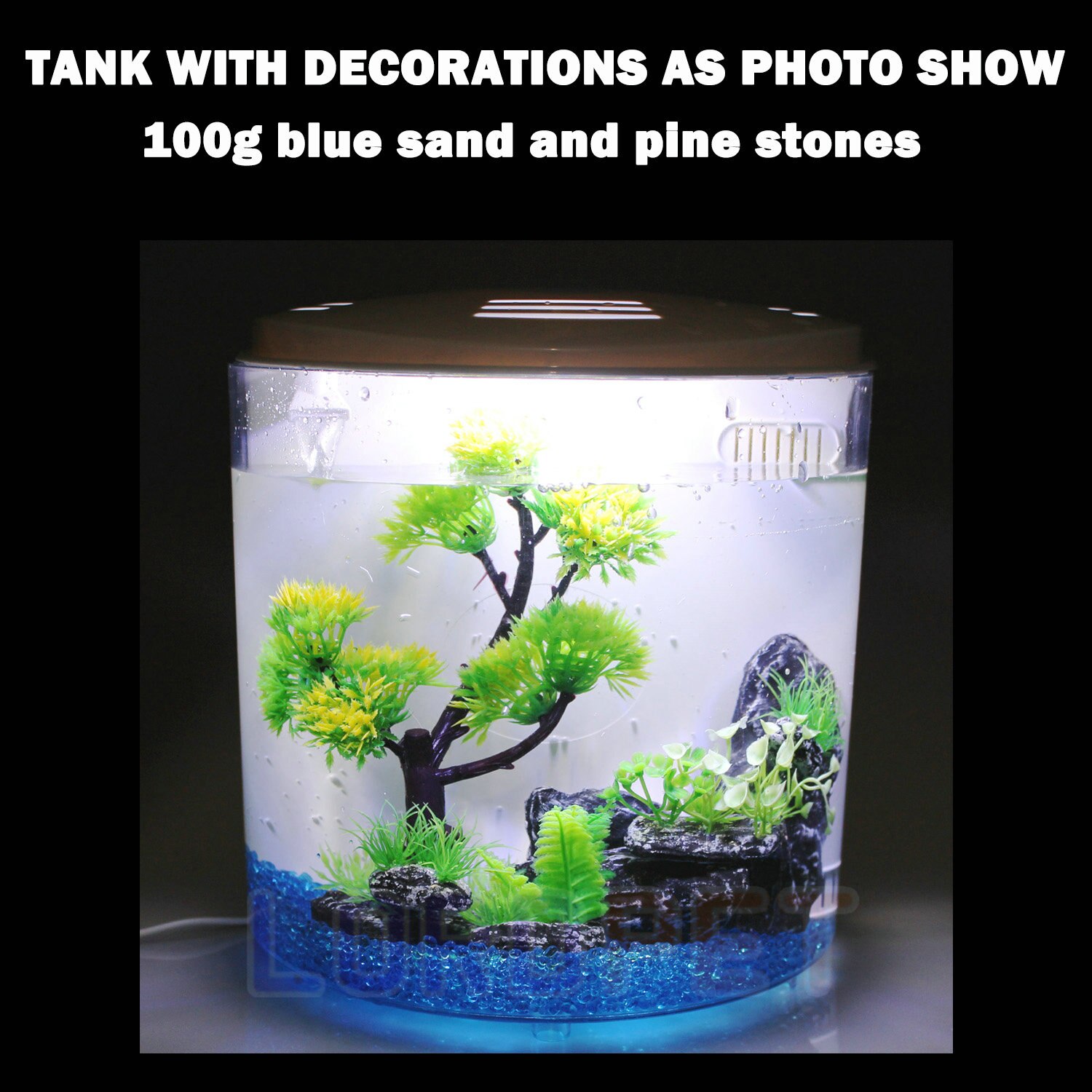 Sunsun 5L petit Aquarium de poissons avec filtre LED écologie eau Aquarium Usb Mini Nano bureau Aquarium poisson rouge Guppy Arcuated