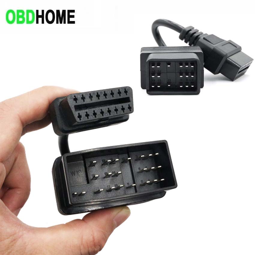 17pin 22 pin obd1 tot 16 pin obd2 voor toyota oude auto's diagnostische scanner 17 pin voor toyota 22pin naar obd 2 16pin plugconnector