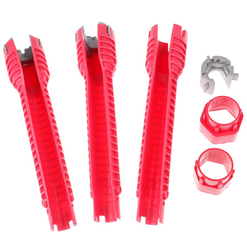 Flume Wrench Sink Faucet Key Plumbing Pipe Wrench 8 In 1 Anti-slip Kitchen Repair Plumbing Tool Bathroom Wrenches Sets