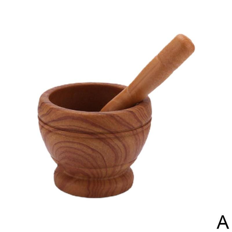 Hars Knoflook Stamper Stamper Grinder Houten Wit Grinder Mortel Slijpen Kom Knoflookpers Herb Peper Mengen Pot Keuken Tool: A