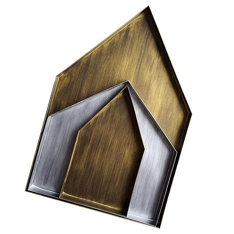 Storage tray Gold Silver Shallow pallet for Candy bar cake table home decoration accessories ins vestibule key plate