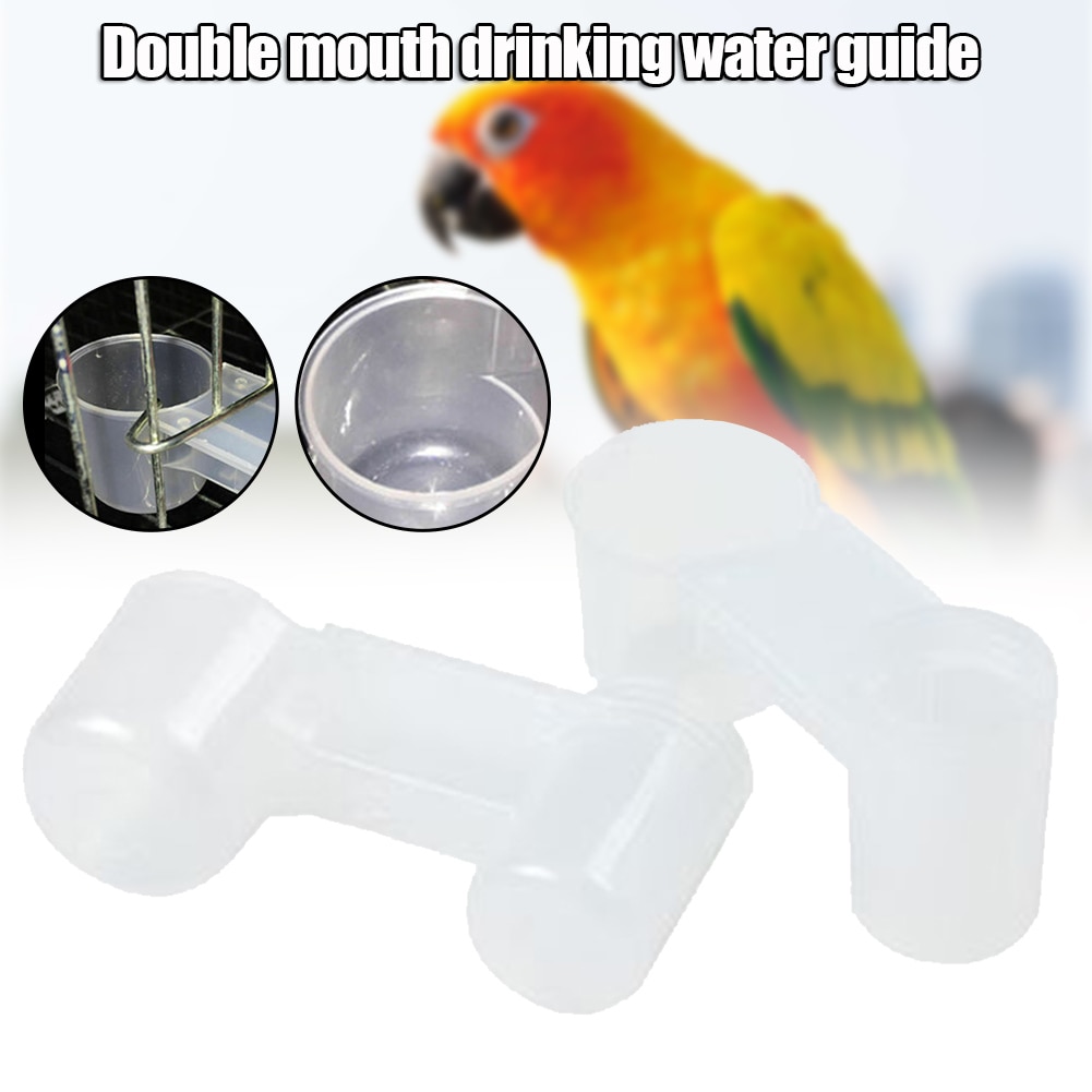 5/10 Pcs Plastic Pet Birds Parrots Drinker Feeder Poultry Water Bottle Cup Accessories can CSV