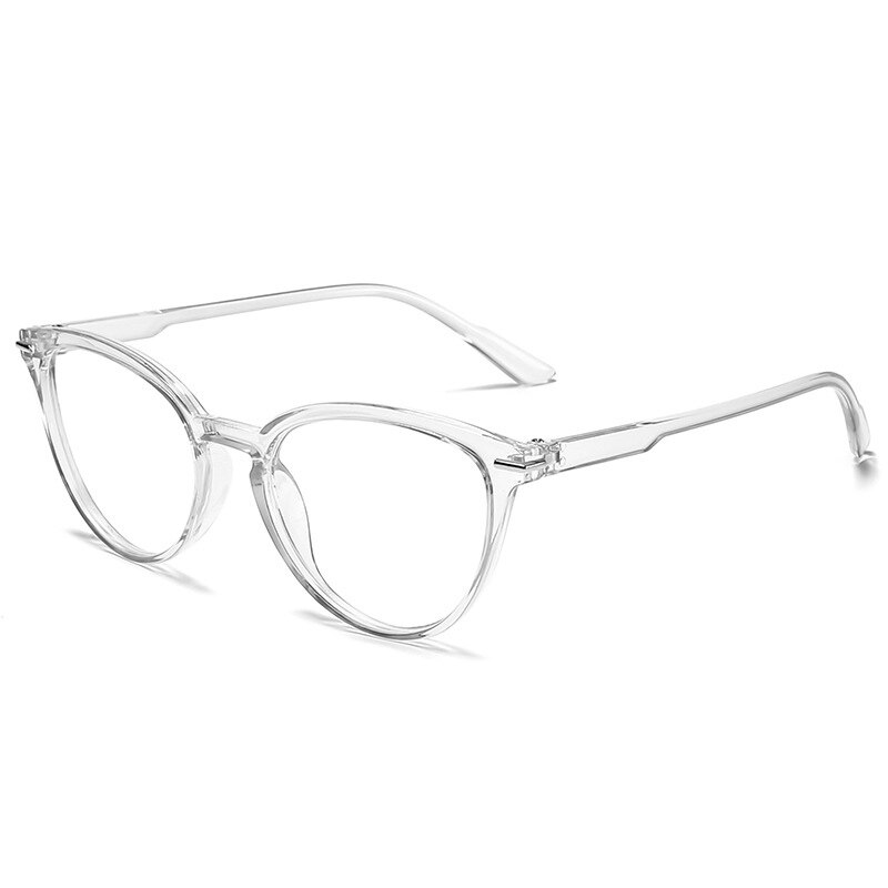 Montura de gafas anti-luz azul para usuarios de ordenadores móviles, gafas Retro ultraligeras para hombres, monturas de gafas anti-rayos azules para mujeres: Transparente