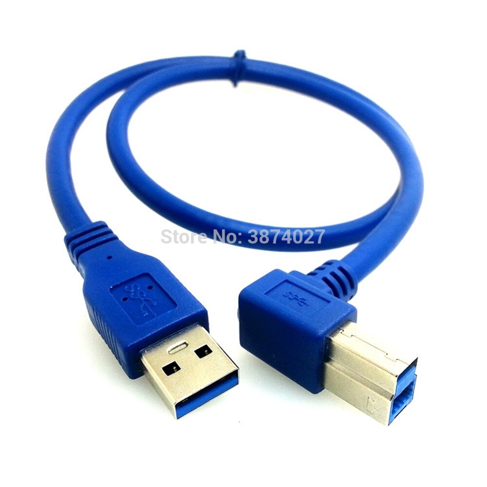 USB 3.0 A Male to B Male 90 Degree Right Angle Printer Cable 60cm/0.6m