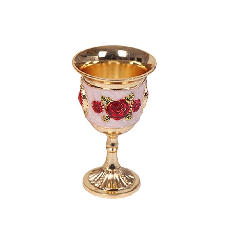 Edelstein Inlay Stil Zink Legierung Becher Wein Becher Geschnitzt Weiß Schnaps Glas Stengel-tasse Stemware für Heimat Bar Partei (zufällig Flo: Bild 3