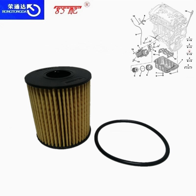 original engine oil cooler filter housing V864374580 1103T5 1131K8 For Peugeot 308CC 3008 Citroen C4 DS5 MINI 1.6 THP EP6
