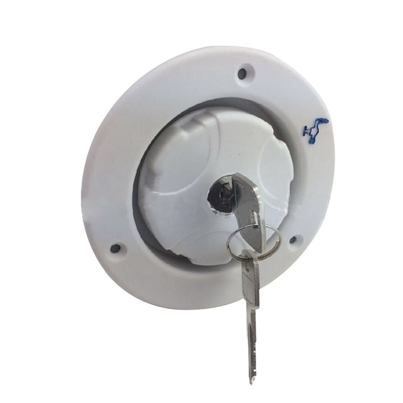 Water Locking Inlet Hatch Filler Cap White for Caravan Motorhome Fresh Water RV Camping Trailer Motorhome Drain Water Tank Caps