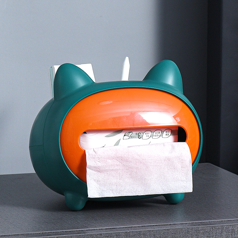 Cartoon Abs Kat Model Tissue Doos Leuke Kitty Dispenser Opslag Houder Servet Case Organizer