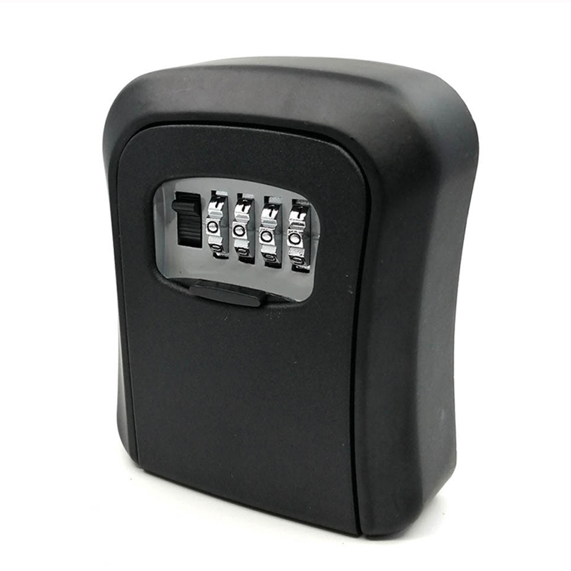 Key lock box wall-mounted plastic key safe weatherproof 4 combination key storage lock box for indoor and outdoor use