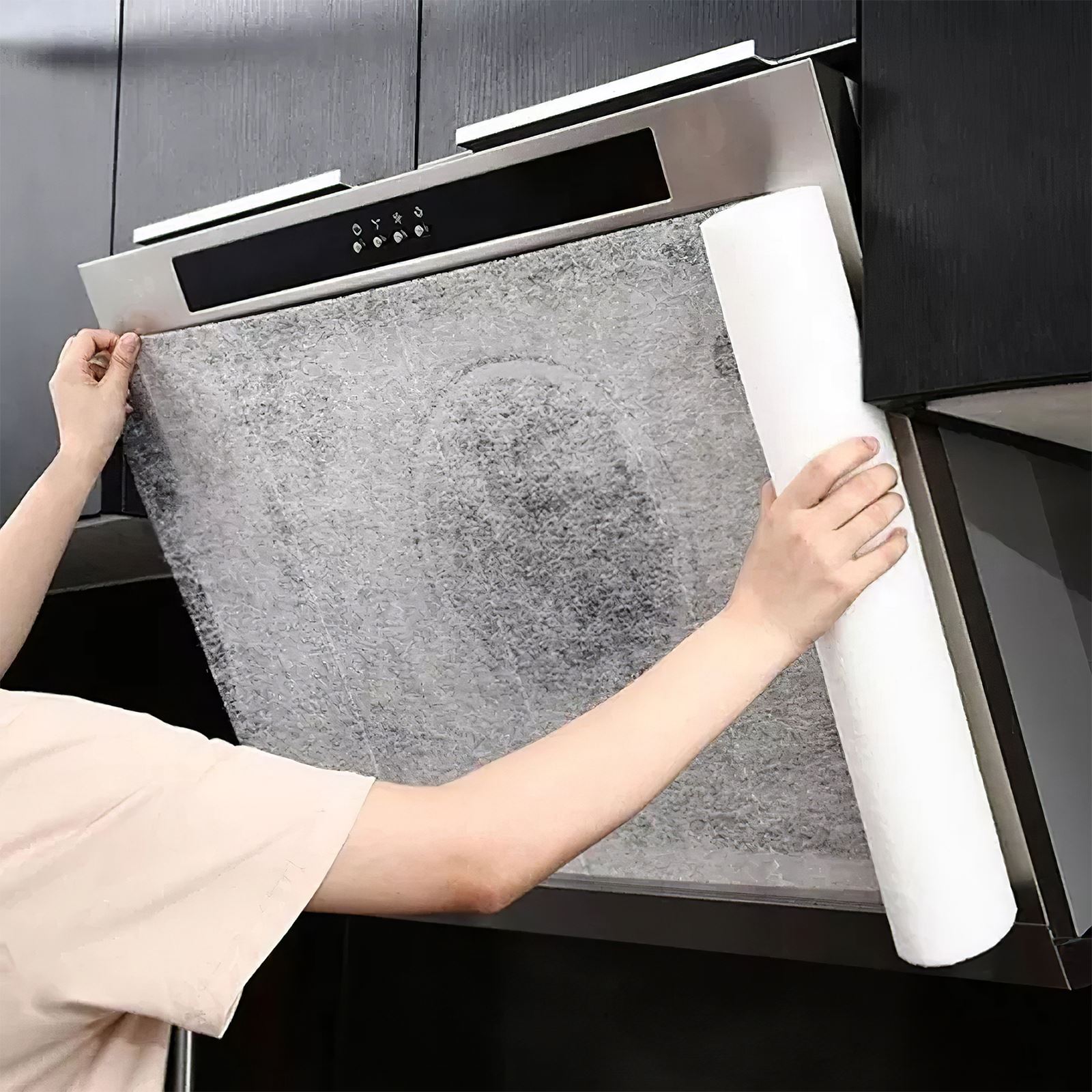 Adhesivo de aceite para la cocina Campana Extractora, papel de filtro de aceite transparente a prueba de humedad, papel absorbente de aceite, pegatina a prueba de aceite, 5/10M