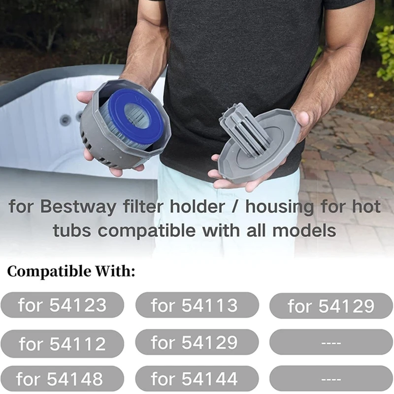 1/2/4 Stück Ersatz-Schwimmbadfilter für Bestway Flowclear Größe VI SI Filterkartusche Lay-Z-Spa – Miami Vegas Palm Spring