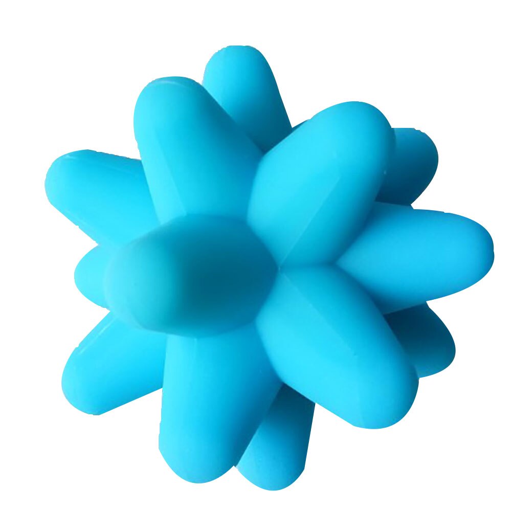 Unik form gummi håndmassasje ball sport fitness fascia muskelavslapping tilbake arm ben kroppsmassasje rulle fysioterapi ball: Blå
