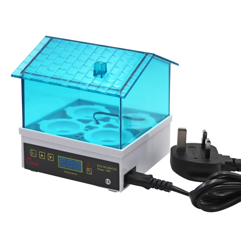Automatic 4 Mini Egg Digital Incubator Small Poultry Breeding Machine Temperature Control Incubator for ChickenDuck Birds Quails: UK Plug