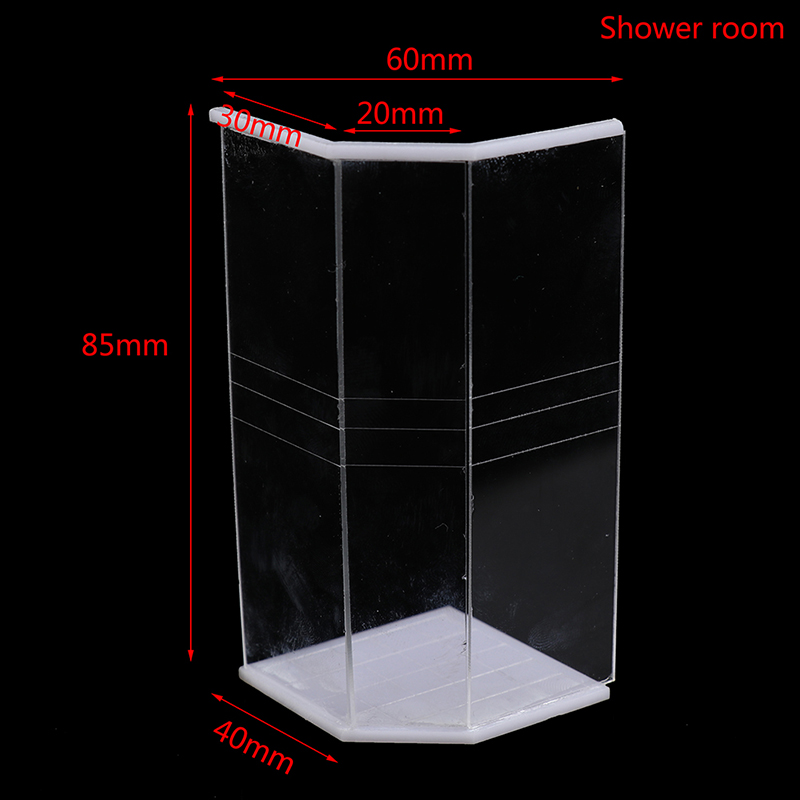 Ensemble de salle de bain Miniature pour maison de poupée 1:25, salle de douche, toilettes, baignoire, évier, modèle jouet, Mini accessoires pour maison de poupée: WHITE