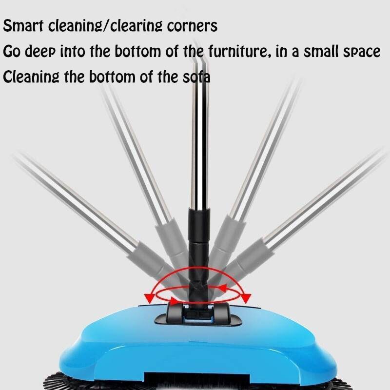 Household Hand-Pushed Sweeper Sweep All-In-One Magic Broom Toilet Vacuum Cleaner Mop Bump Set