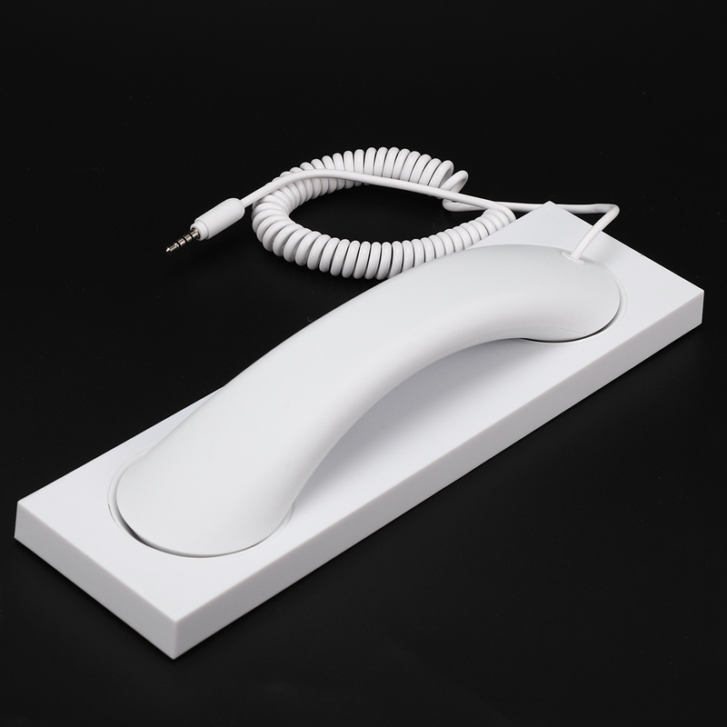 Retro Telephone Headset 3.5mm Microphone External Mobile Phone Microphone Base