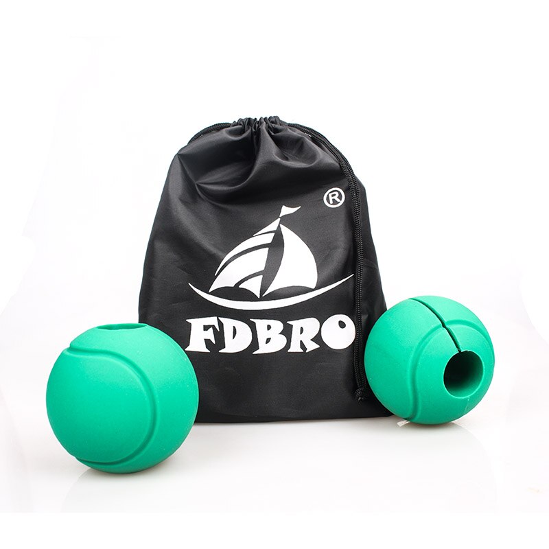 Fdbro 1 Paar Barbell Grips Halter Kettlebell Grip Dikke Bar Handgrepen Pull Up Gewichtheffen Ondersteuning Anti-Slip Bescherm Pad gratis: Ball Green