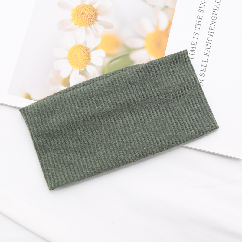 Diadema ancha Lisa para mujer, banda elástica para el pelo, Aro para maquillaje, Yoga, Vintag, envoltura para la cabeza, peinados, accesorios para el cabello de: Verde